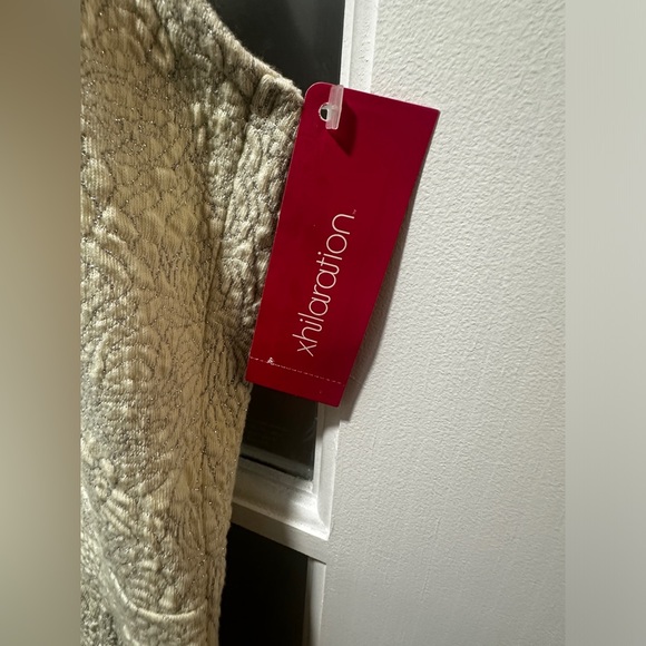 NWT Xhilaration Ivory Sleeveless Floral Embroidered Dress - Picture 8 of 11